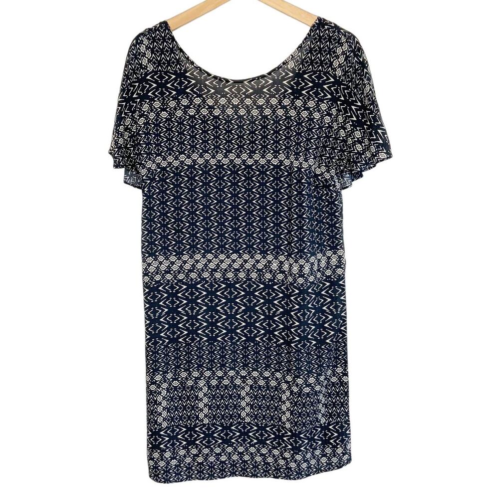 Velvet by Graham and Spencer Tribal Print Shift Mini Dress Women's Size XS